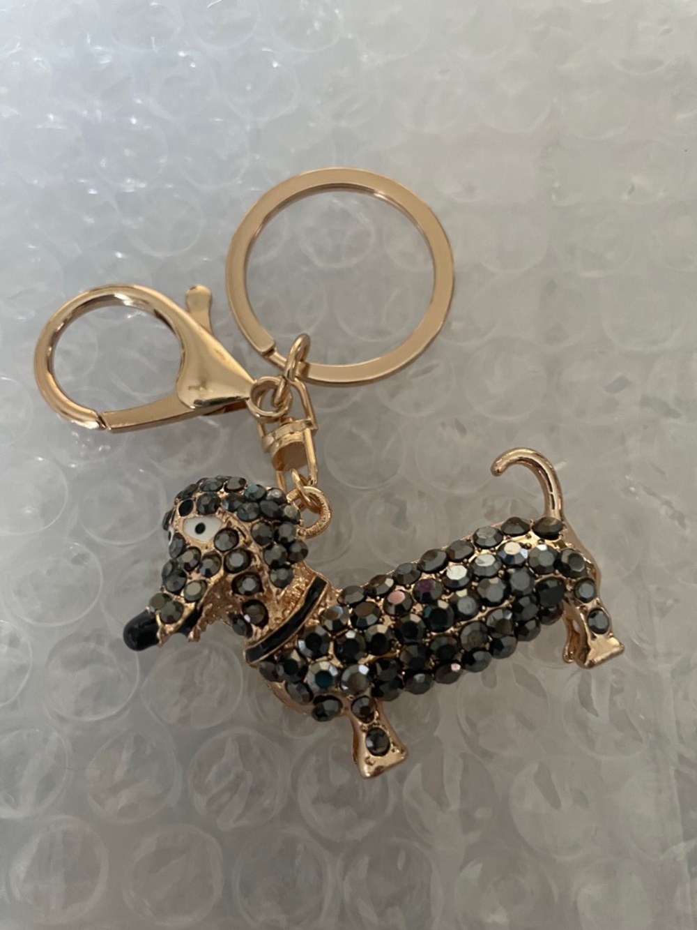 Black Dachshund Keychain